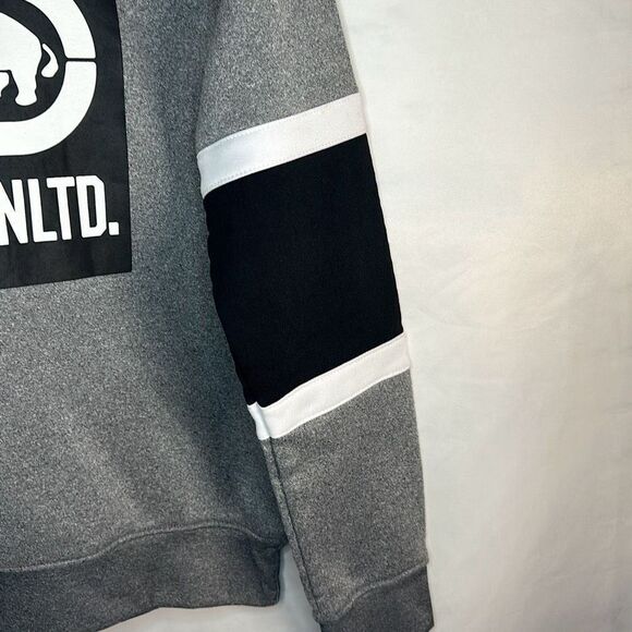 Ecko Unltd Mens Gray Black Sweatshirt size small S Crewneck - Picture 3 of 7